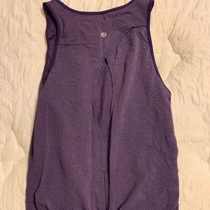 Lululemon purple tie up tank SZ 4